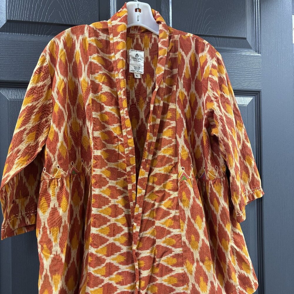 Marketplace Handwork of India Ikat Jacket PL | 100% Cotton | Boho